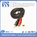 3.5mm zu 2rca Kabel männlich zu Mann für Computer / VCD / DVD / HDTV / MP3